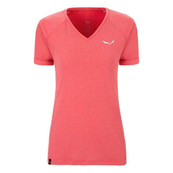 Salewa PUEZ MELANGE DRY W V-NECK S/S TEE 27743-6205